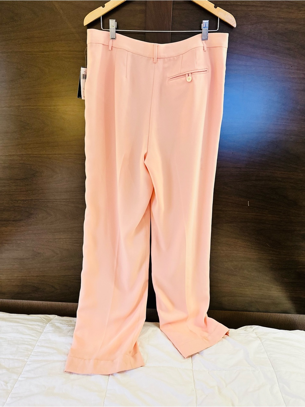 NWT Ralph Lauren Pleated High-Waist Wide-Leg Pants - Blush Pink 12 - Picture 5 of 10